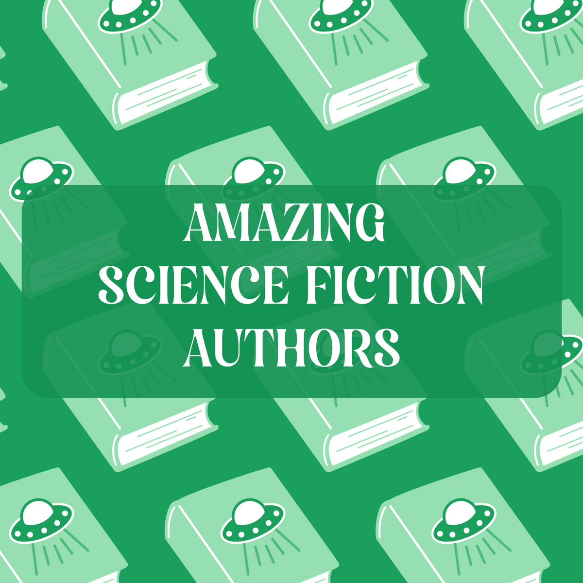 Graphic with Sci-Fi Authors theme