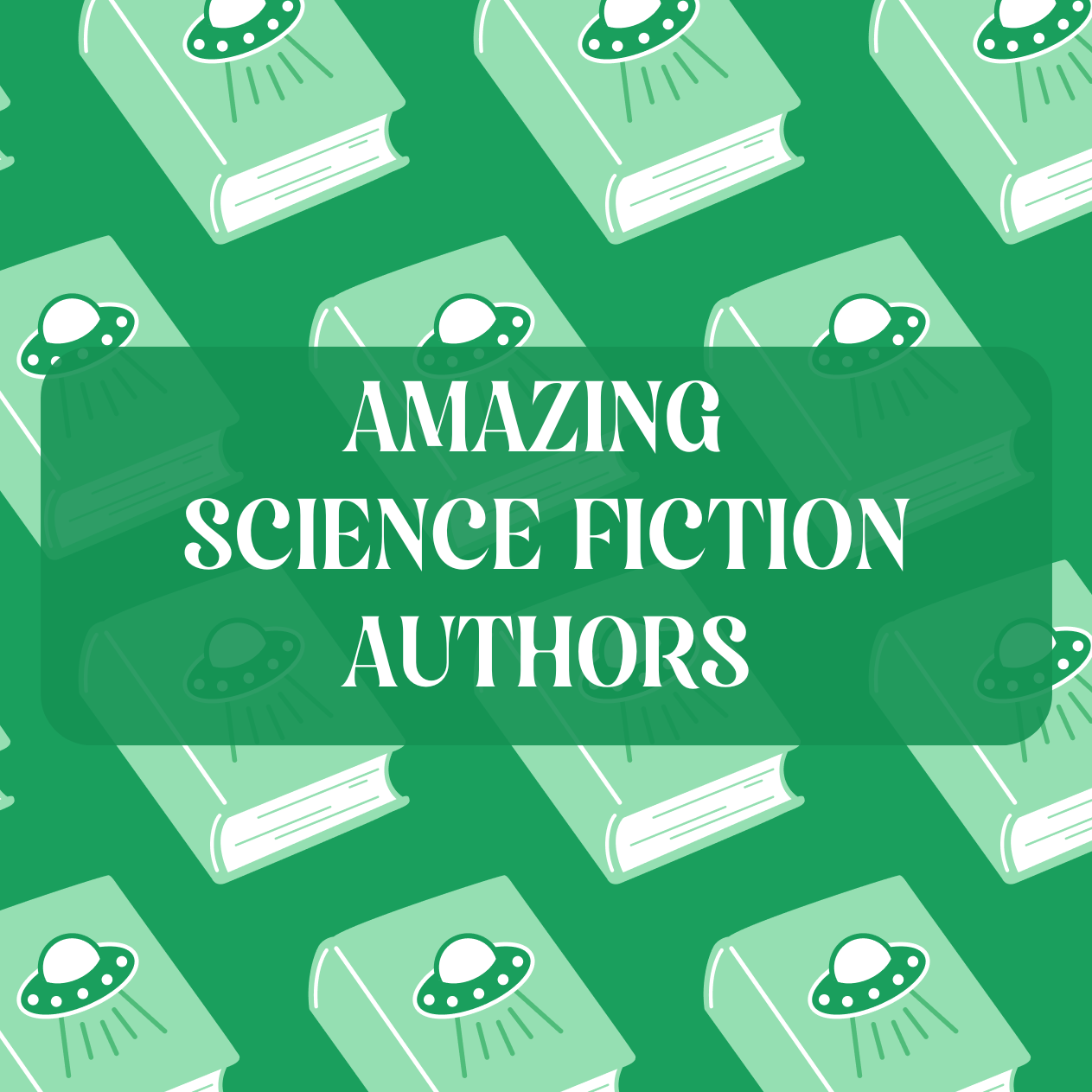 Graphic with Sci-Fi Authors theme