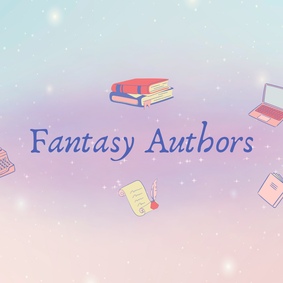 Graphic with authors and writers theme