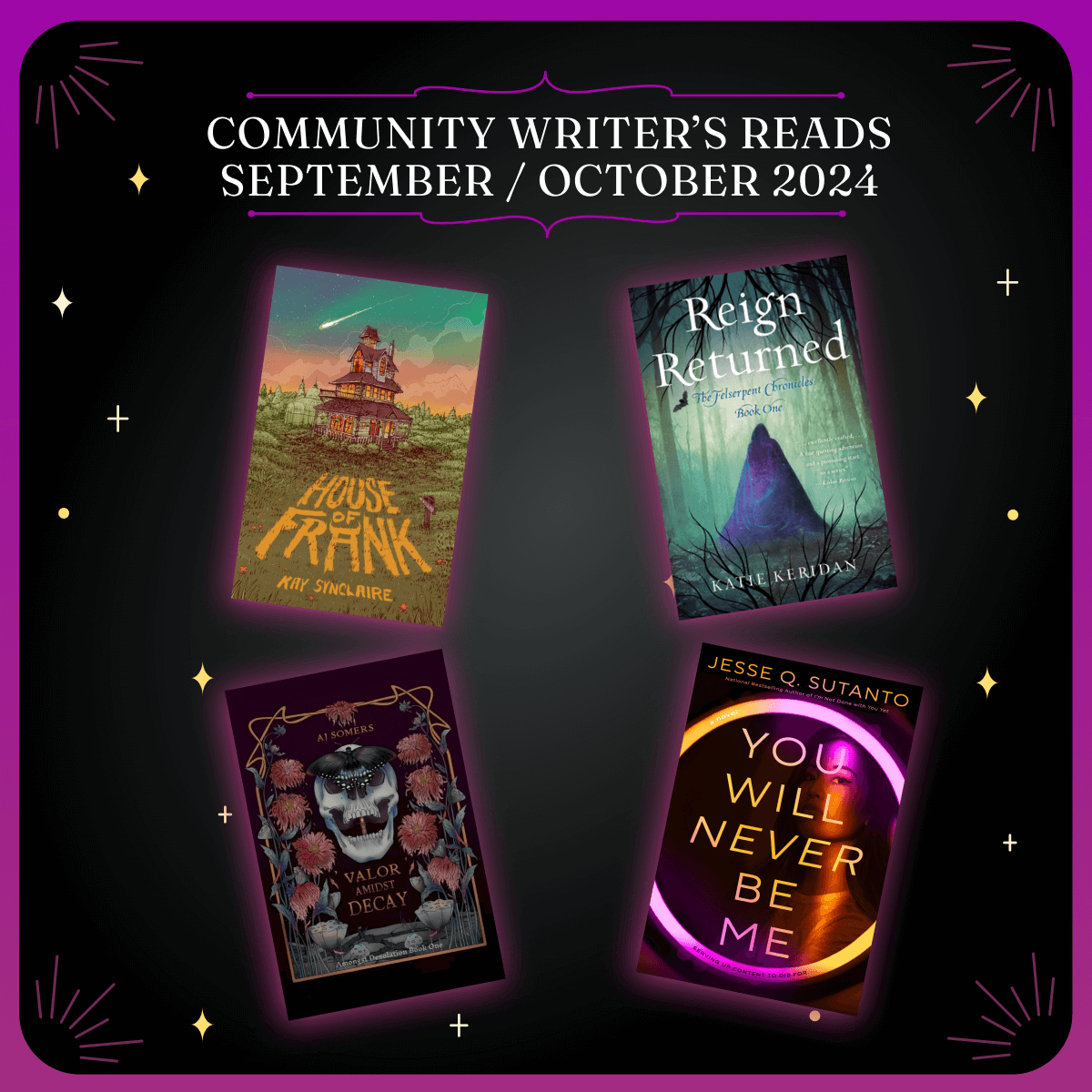 Community Writers Reads for September / October 2024