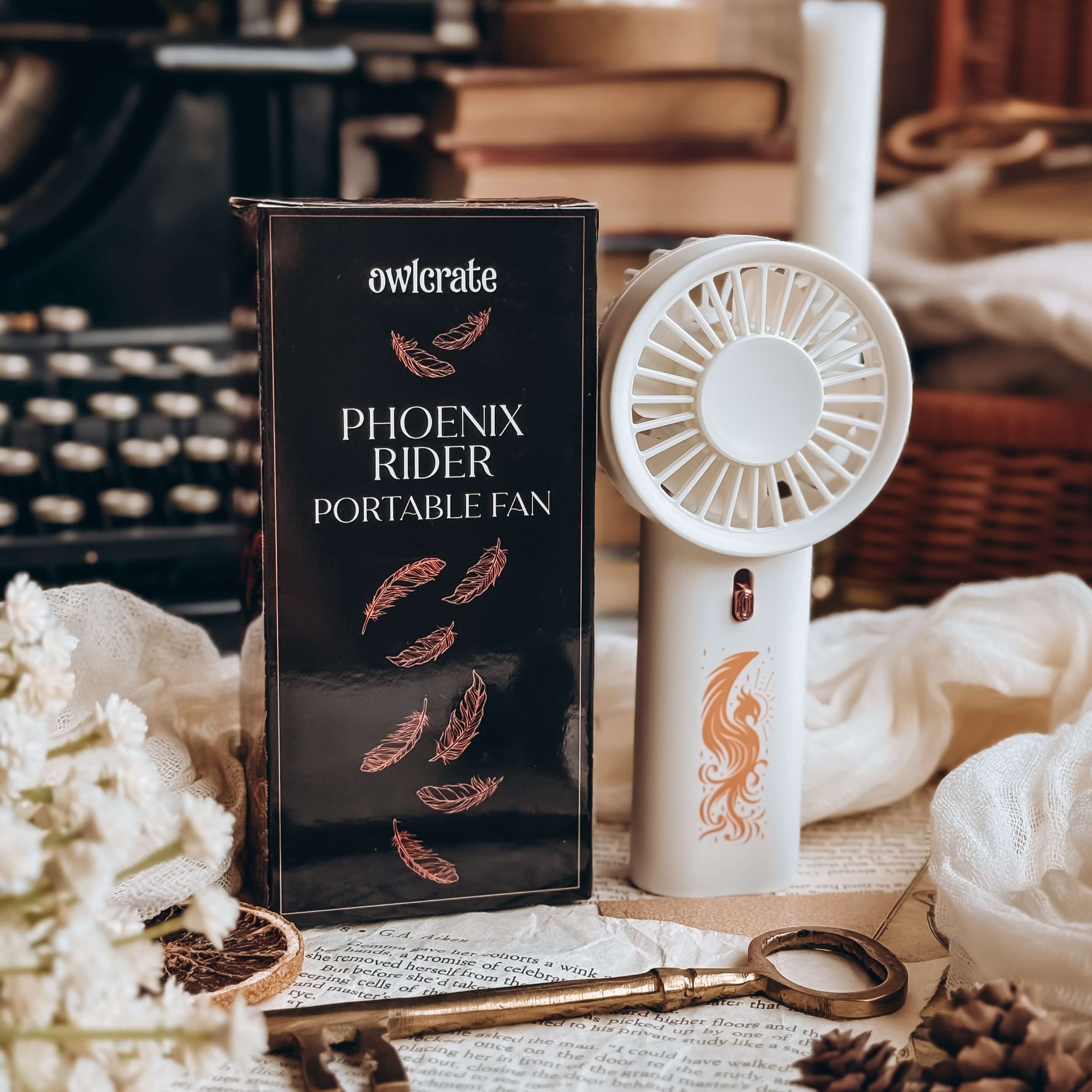 Crown of Feathers portable fan