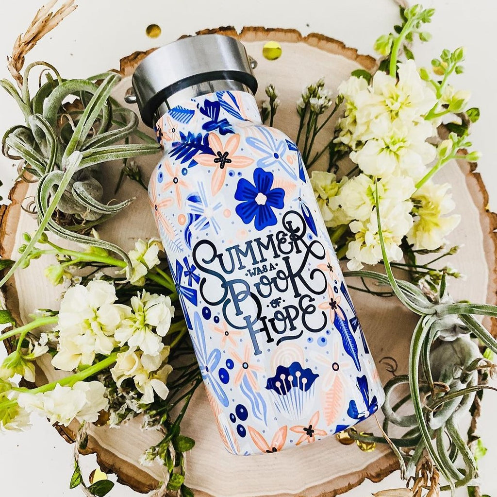 Summer Was a Book of Hope Water Bottle - OwlCrate