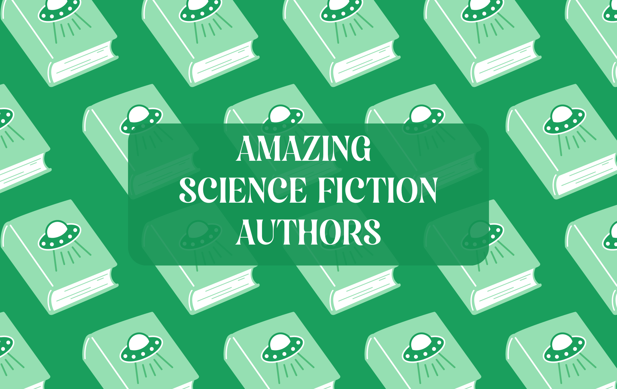 Graphic with Sci-Fi Authors theme