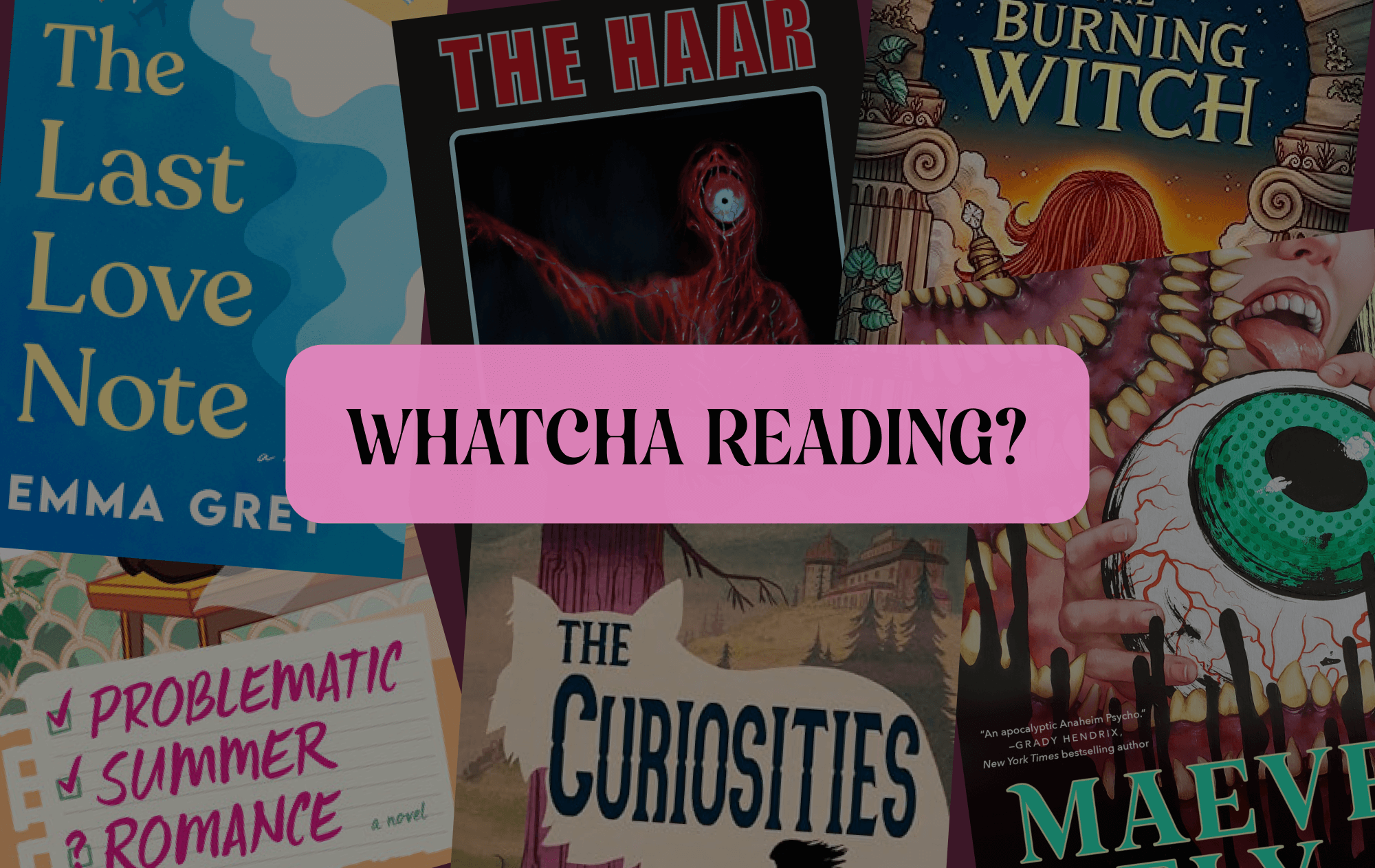 Graphic with books and text