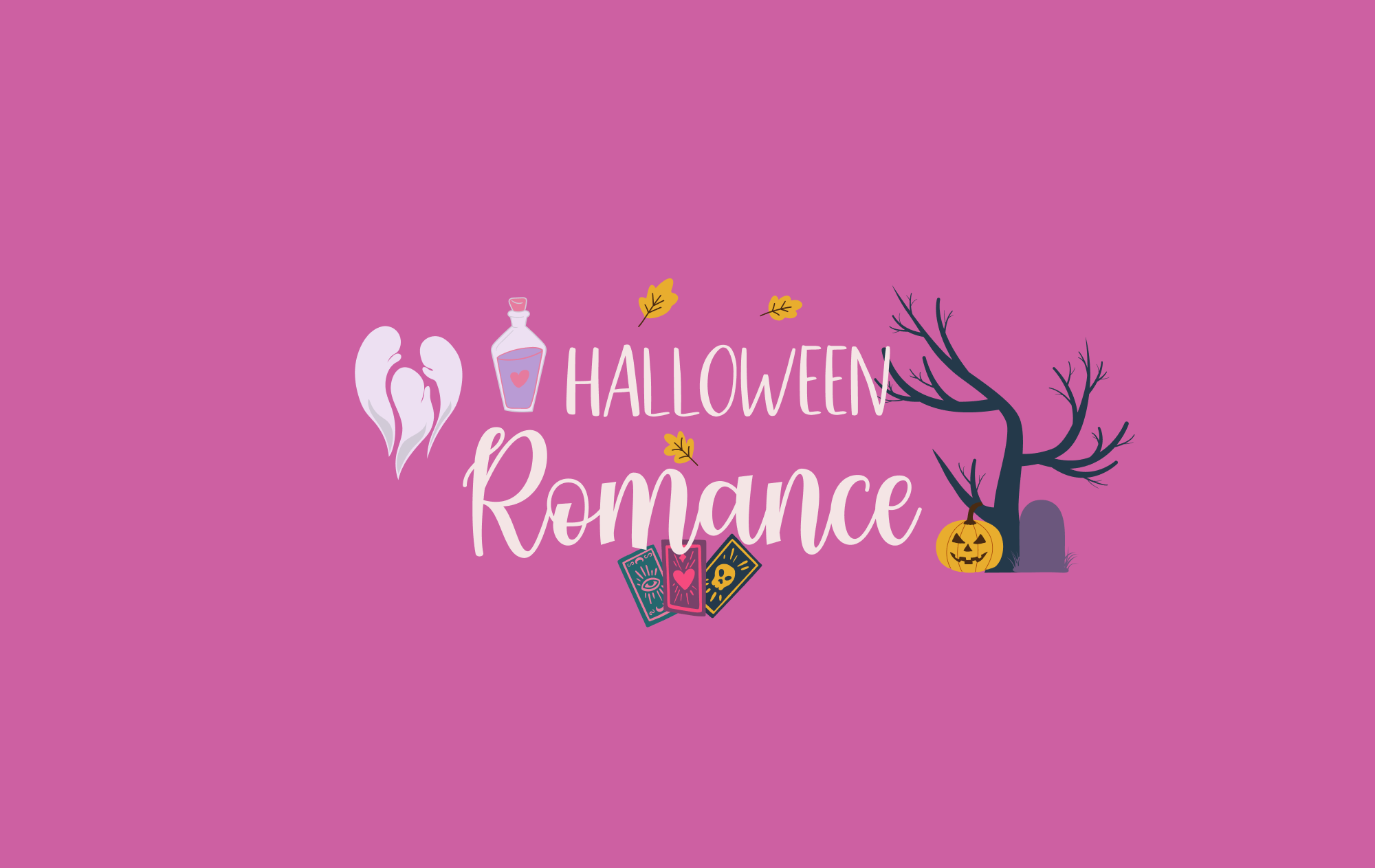Graphic with Halloween Romance theme