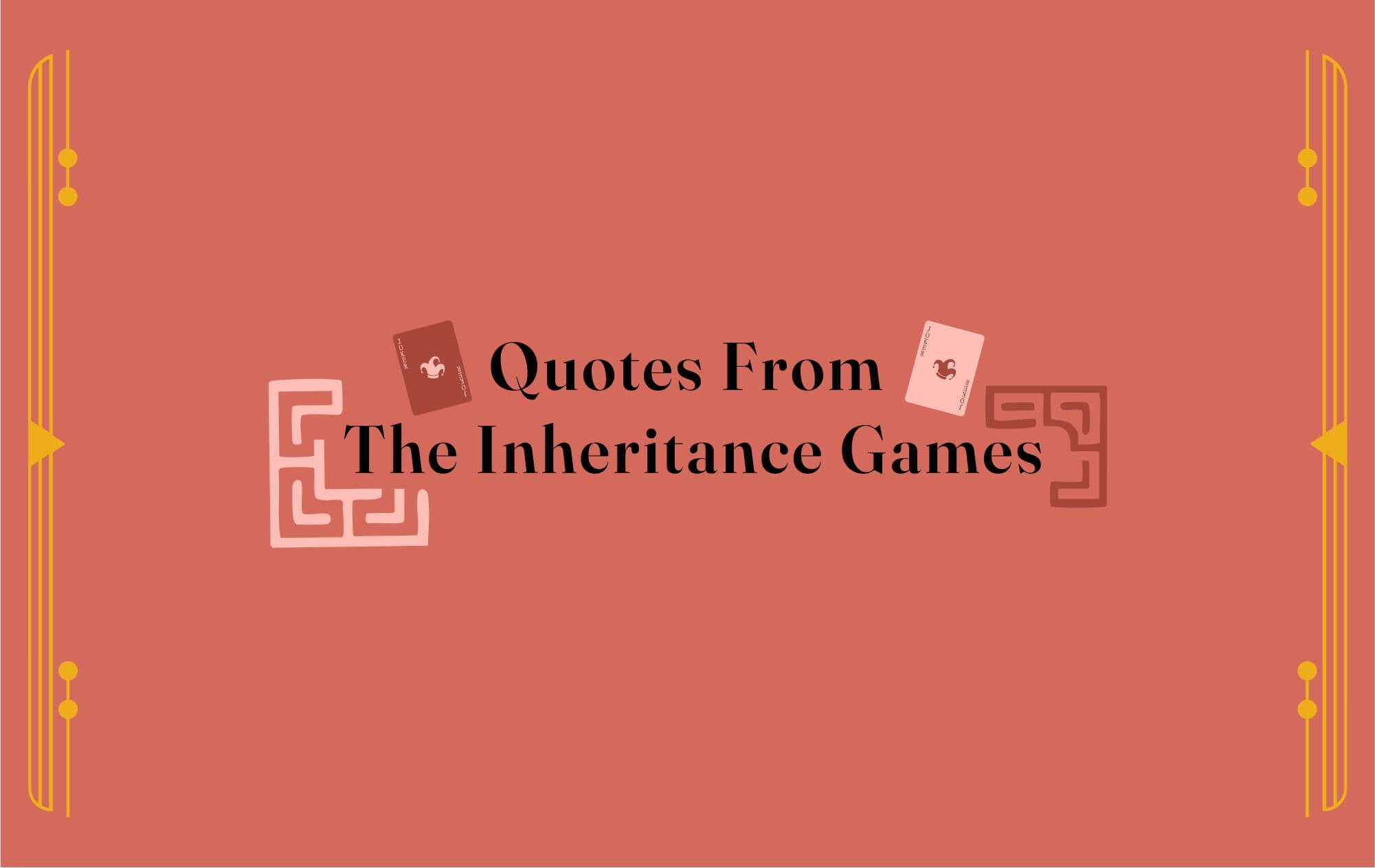 Blue graphic with text "Quotes from The Inheritance Games"