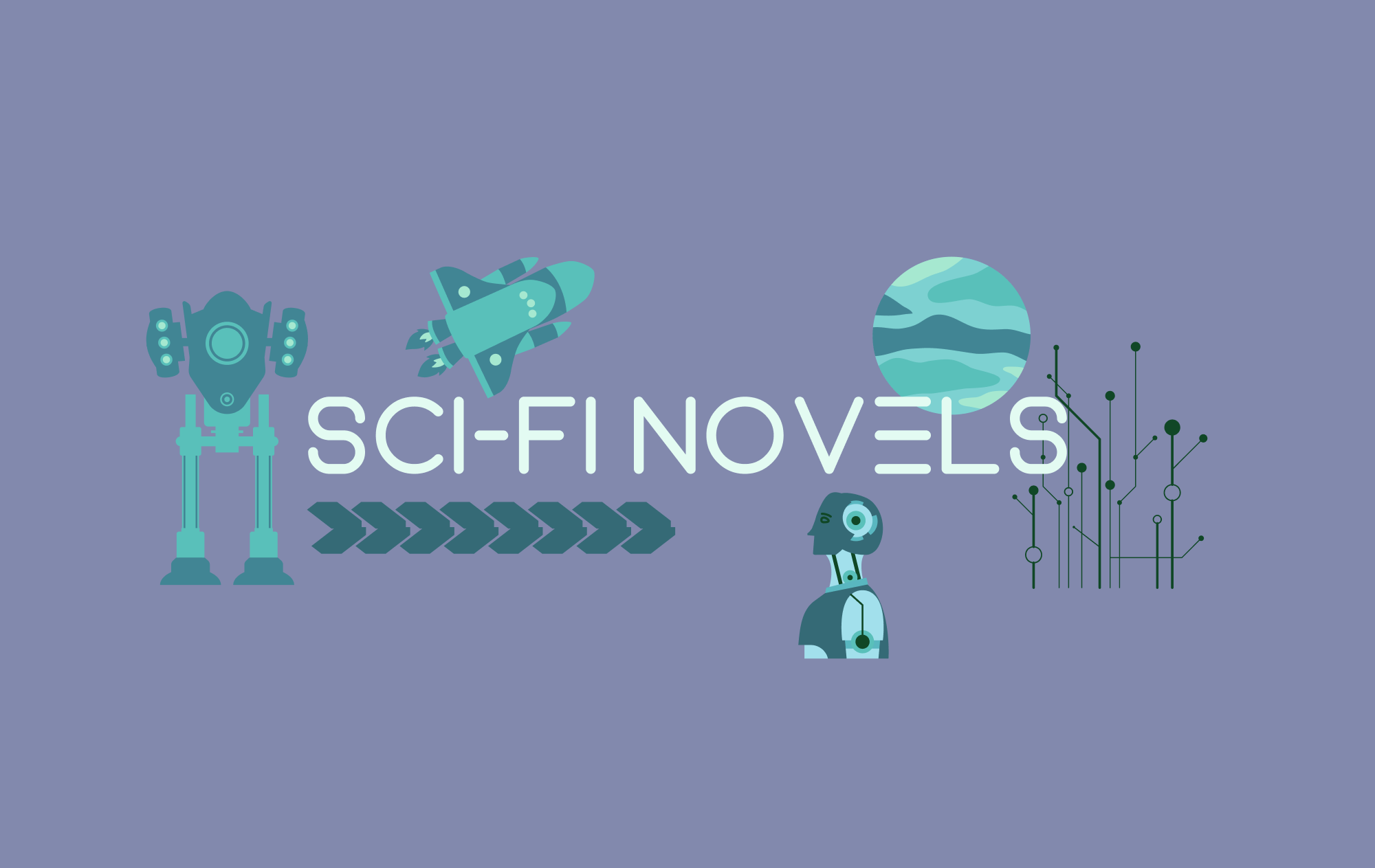 Graphic with Sci-Fi theme