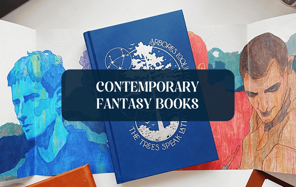 Graphic with contemporary fantasy theme