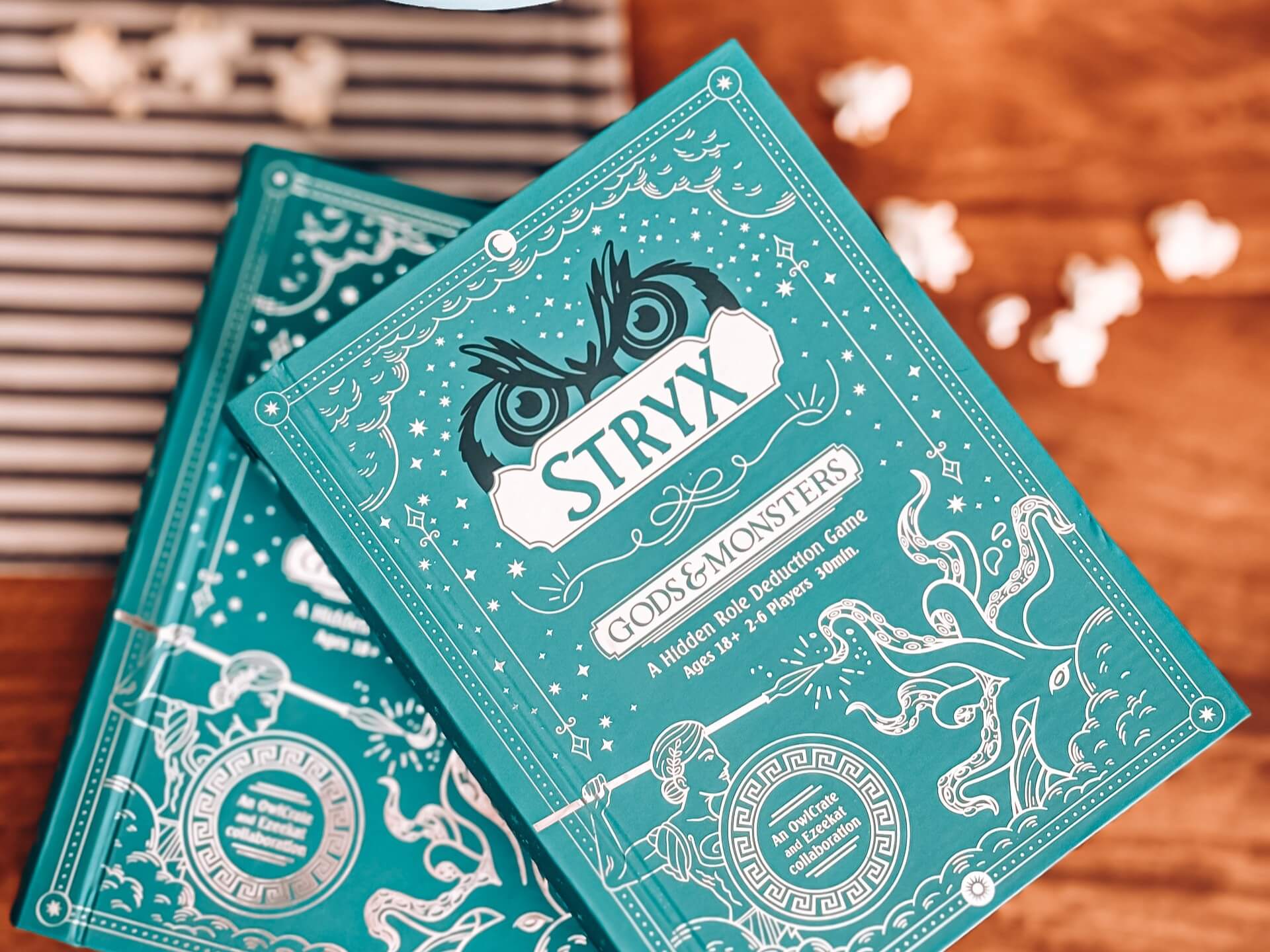 Graphic with box for the Stryx Card Game