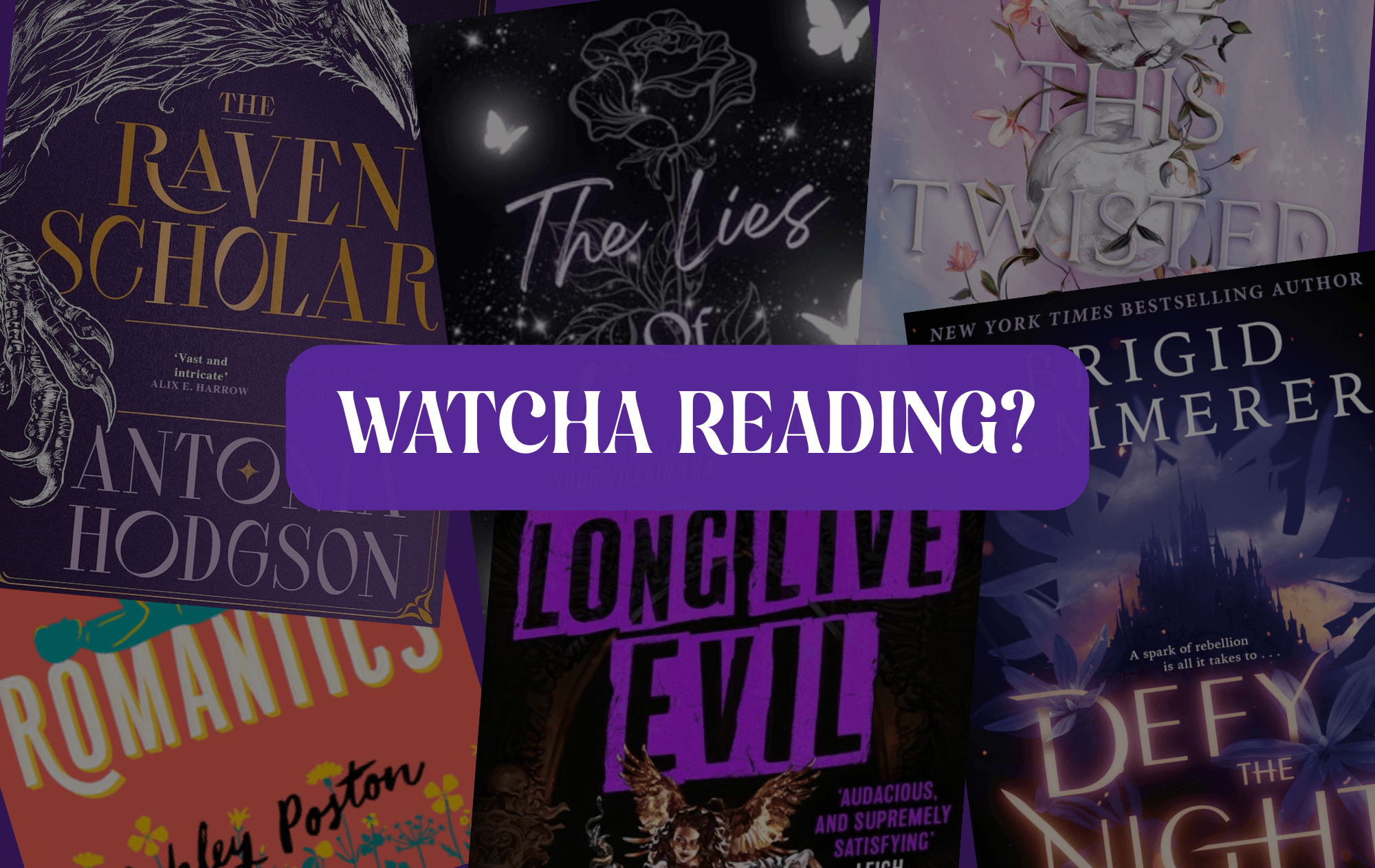 Graphic with books and text