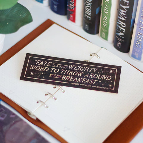 Fate is a Weighty Word Wooden Bookmark