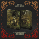 The front and back covers of the book Wolf Worm by T. Kingfisher are centered on a dark background with decorative branches.