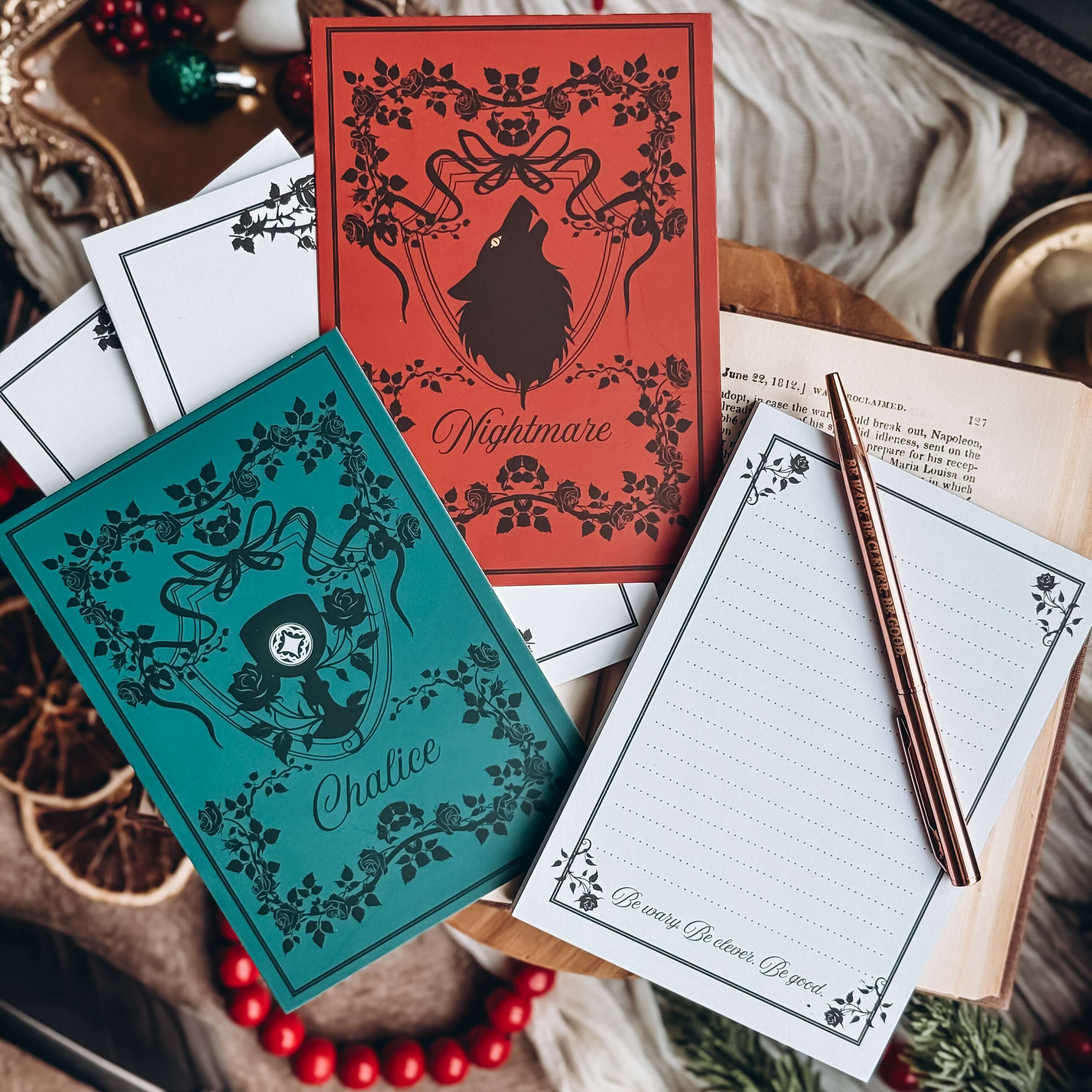 One Dark Window stationery kit