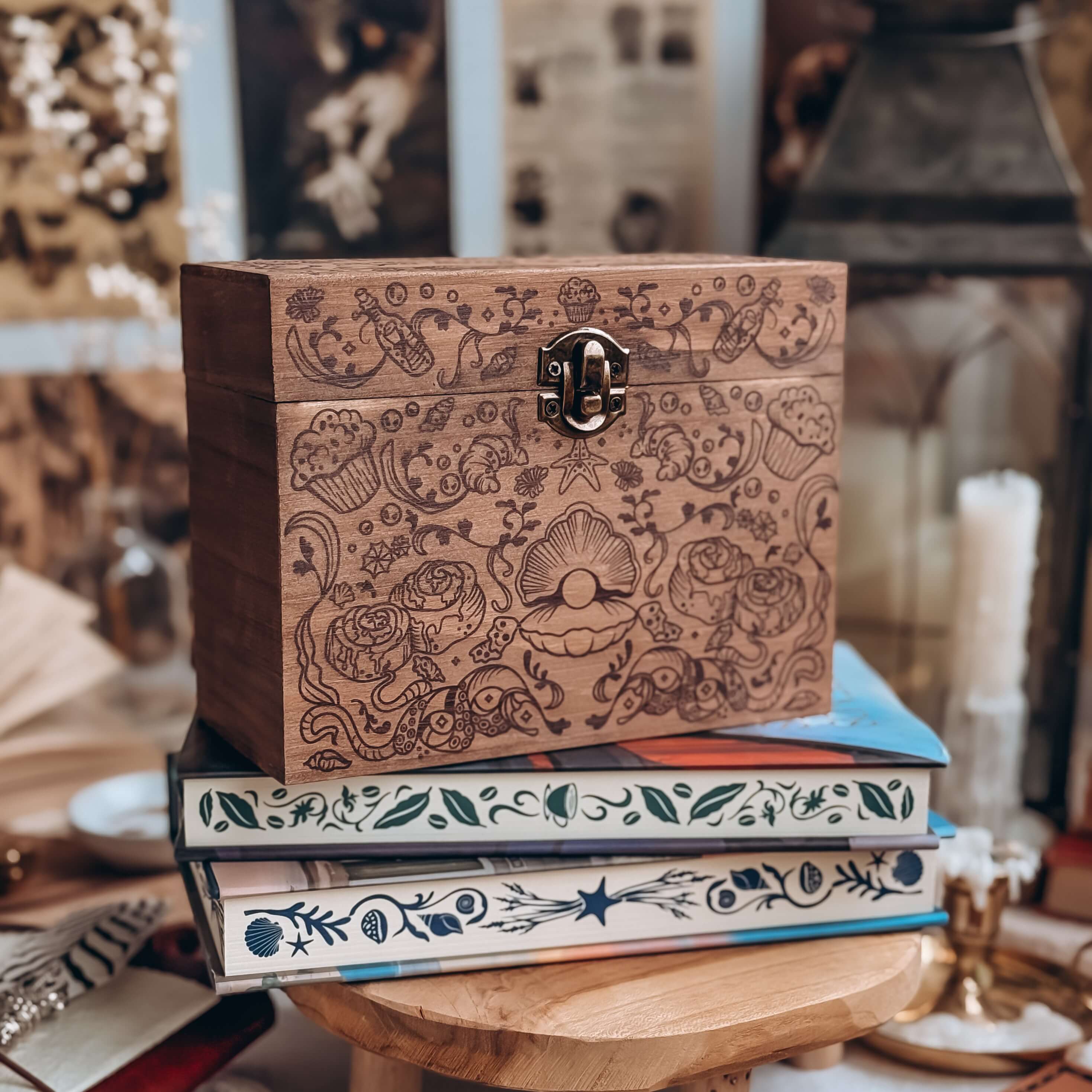 Legends & Lattes recipe box and cards